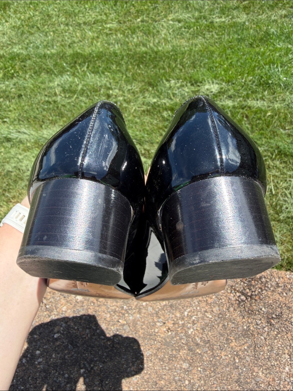 Salvatore Ferragamo Black Patent Leather Bow Loafers - Picture 7 of 9